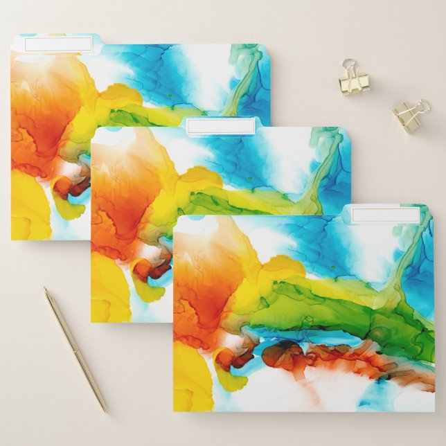 Primary Plume - Watercolors File Folder (Set)