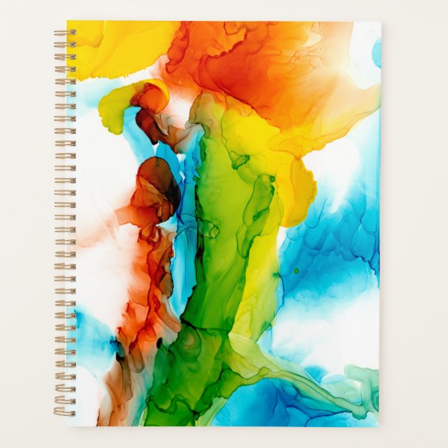 Primary Plume - Watercolors Planner (Front)