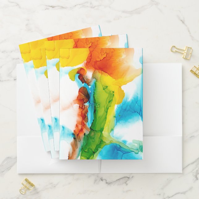 Primary Plume - Watercolors Pocket Folder (In Situ)