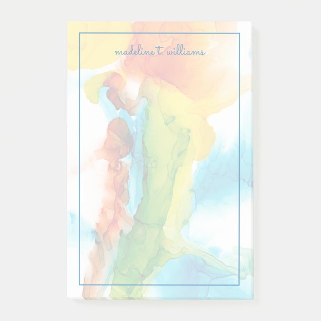 Primary Plume - Watercolors Post-it Notes (Front)