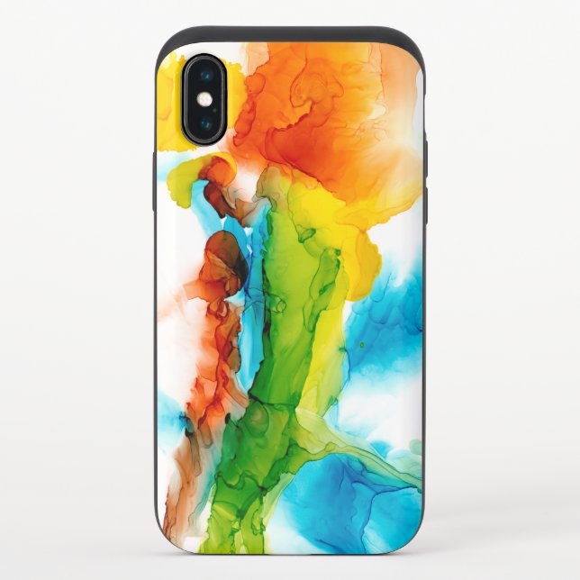 Primary Plume - Watercolors Uncommon iPhone Case (Back)