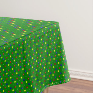 PRIMARY POLKA DOTS GREEN-52x70 TABLECLOTH