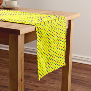 Primary Polka Dots-YELLOW-COTTON TABLE RUNNER