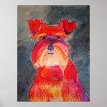 Primary Red Poster by SocialSchnauzer at Zazzle