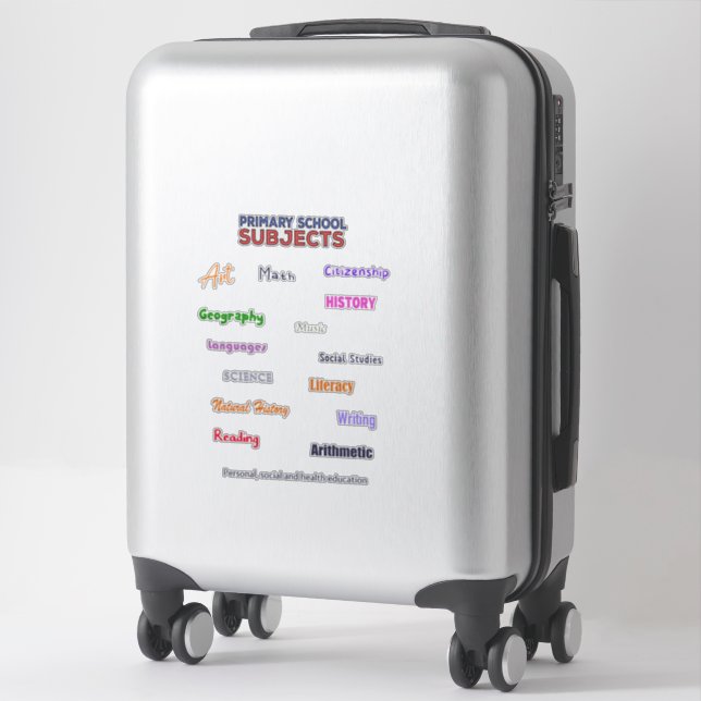 Primary School Subjects Sticker (Suitcase)