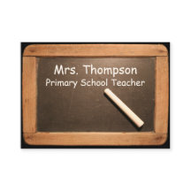 Primary School Teacher Slate Chalk Calling Card