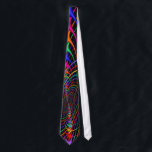Primary Swirls Neck Tie<br><div class="desc">Bright bold swirls on black. Show your Pride, or just make a fashion statement, </div>
