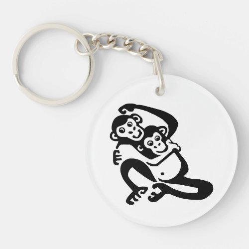 Primate _ BONOBO _ Chimpanzee _ Endangered animal Keychain