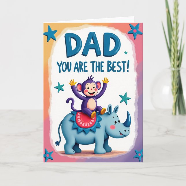 Primate Fathers Day Card (Front)