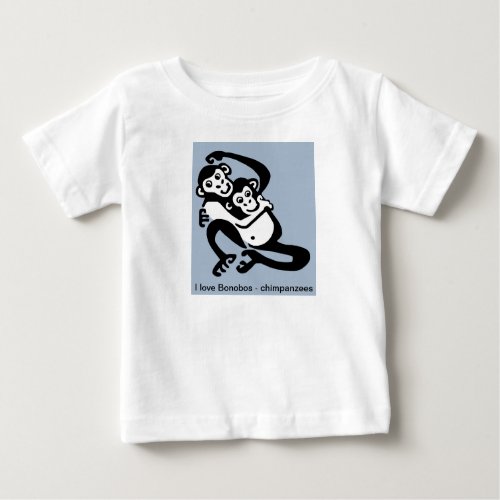 Primate _ I love BONOBOS _ Chimpanzees _ Africa  Baby T_Shirt