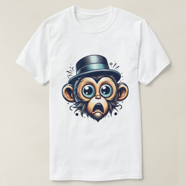 Primate Panic Hat Shirt (Design Front)
