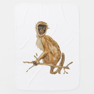 Primate Proclivity Monkey Baby Blanket