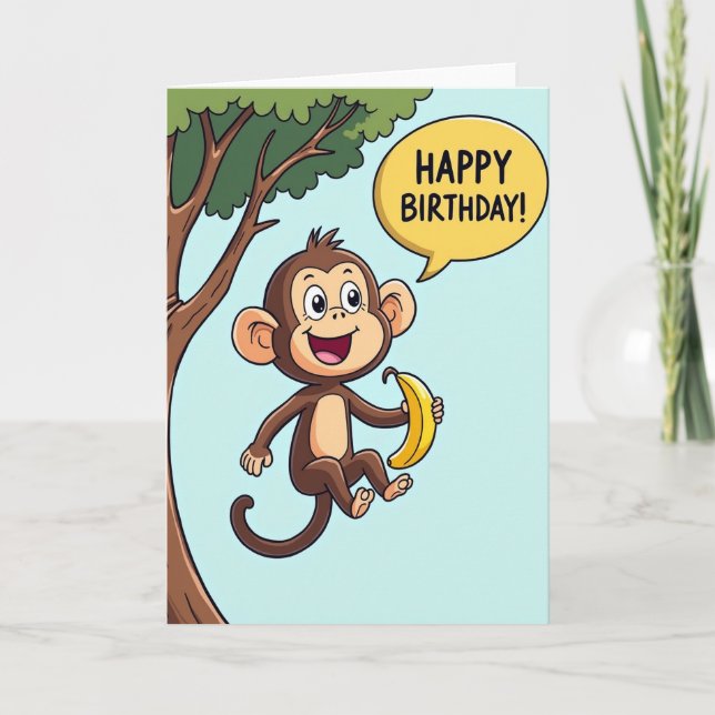 Primate Sweet Birthday Card (Front)