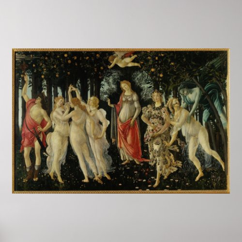 Primavera  Allegory of Spring by Botticelli Poster