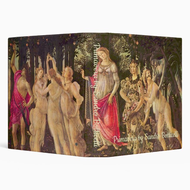 Primavera, Allegory of Spring by Sandro Botticelli 3 Ring Binder (Background)