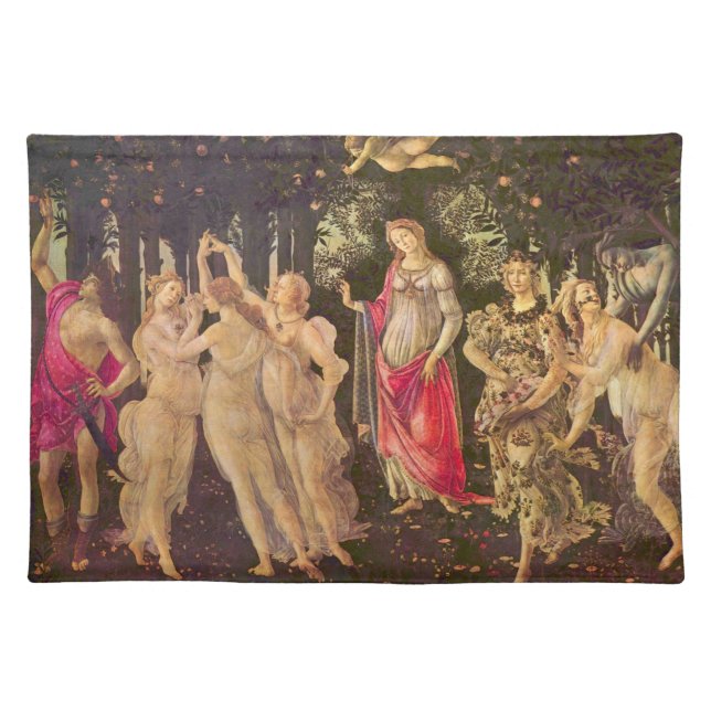 Primavera, Allegory of Spring by Sandro Botticelli Cloth Placemat (Front)