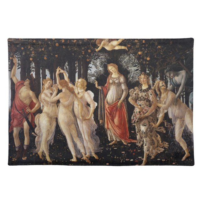 Primavera, Allegory of Spring by Sandro Botticelli Cloth Placemat (Front)
