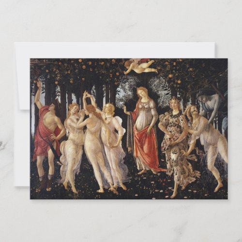 Primavera Allegory of Spring by Sandro Botticelli Invitation