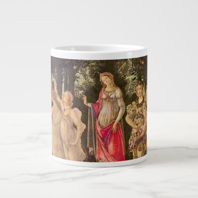 Primavera, Allegory of Spring by Sandro Botticelli Large Coffee Mug (Front)