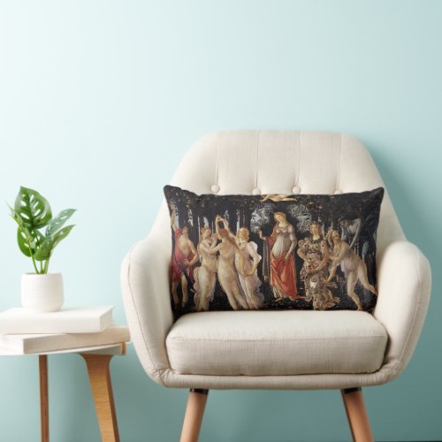 Primavera Allegory of Spring by Sandro Botticelli Lumbar Pillow