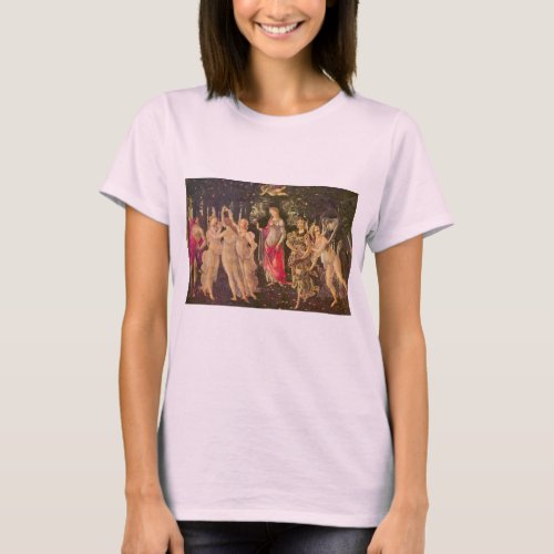 Primavera Allegory of Spring by Sandro Botticelli T_Shirt