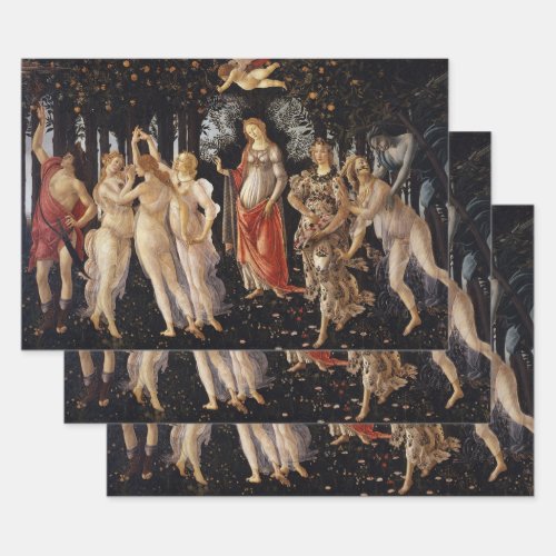 Primavera Allegory of Spring by Sandro Botticelli Wrapping Paper Sheets