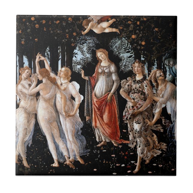 Primavera Botticelli Ceramic Tile (Front)
