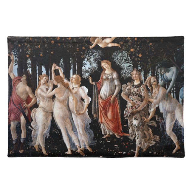Primavera Botticelli Cloth Placemat (Front)
