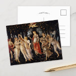 Primavera | Botticelli Postcard<br><div class="desc">Primavera (meaning "Spring") by Italian Renaissance painter Sandro Botticelli made in the late 1470s or early 1480s. Botticelli's original painting is a tempera on panel depicting a group of figures from classical mythology in a garden, possibly an allegory based on the lush growth of spring. Use the design tools to...</div>