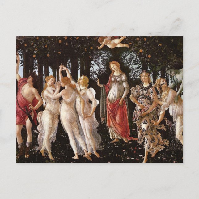 Primavera, Botticelli Postcard (Front)