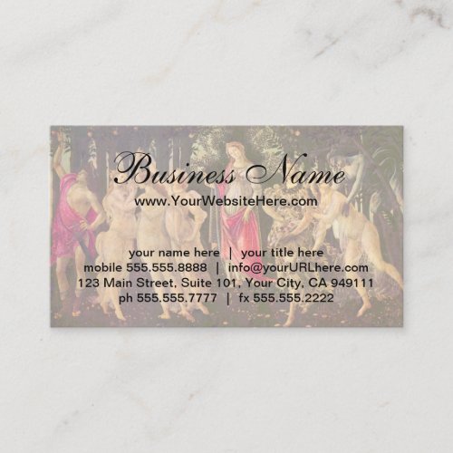 Primavera by Botticelli Antique Renaissance Art Business Card