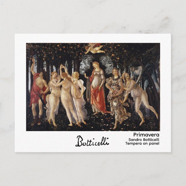 Primavera  by Botticelli Postcard (Front)