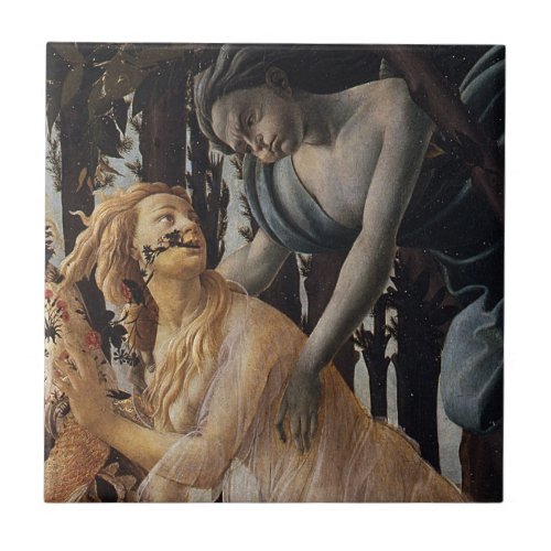 Primavera Chloris and Zephyrus Sandro Botticelli Ceramic Tile