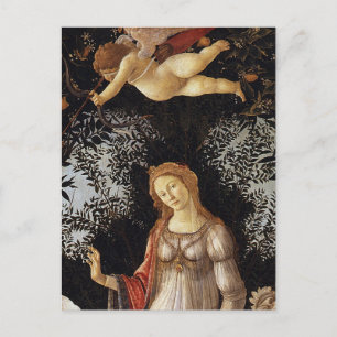 Primavera, Cupid and Venus by Sandro Botticelli Postcard