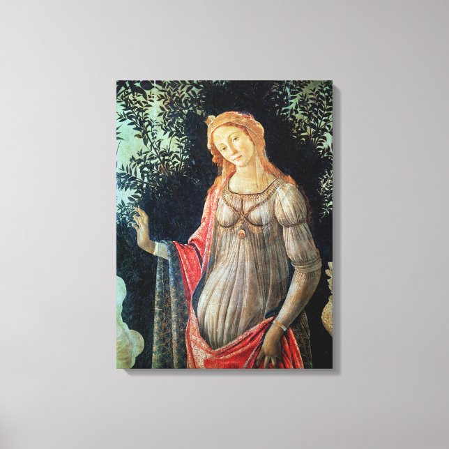 Primavera, detail of Venus, c.1478 Canvas Print (Front)