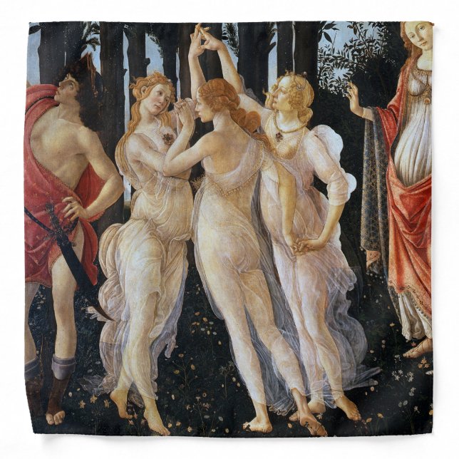 Primavera (detail), Sandro Botticelli, 1482 Bandana (Front)