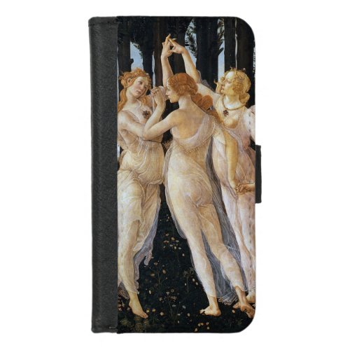 Primavera detail Sandro Botticelli 1482 iPhone 87 Wallet Case