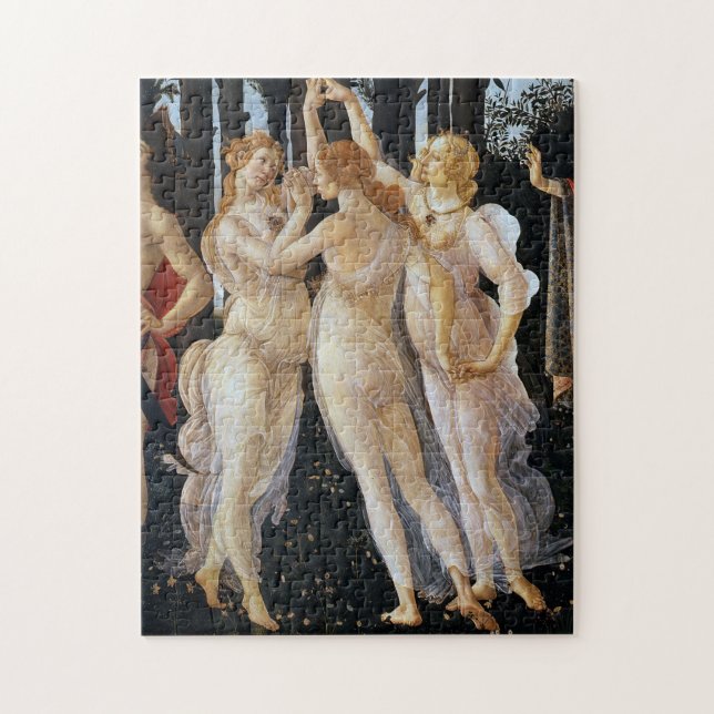 Primavera (detail), Sandro Botticelli, 1482 Jigsaw Puzzle (Vertical)