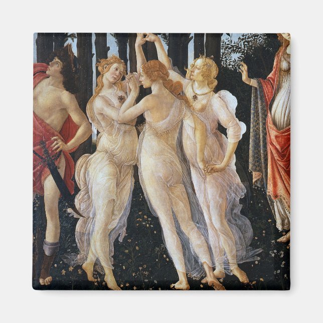 Primavera (detail), Sandro Botticelli, 1482 Magnet (Front)
