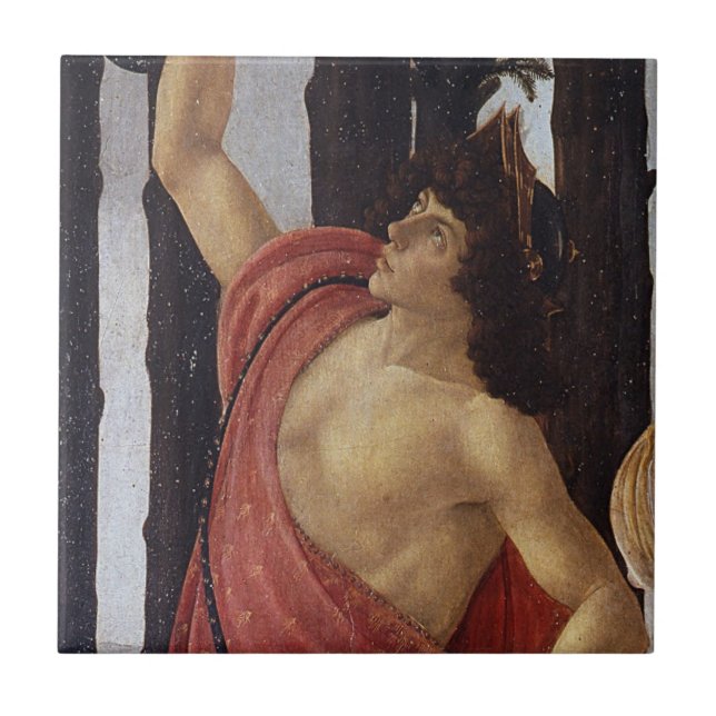 Primavera, Mercury detail by Sandro Botticelli Ceramic Tile (Front)