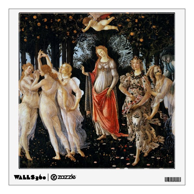 Primavera, Sandro Botticelli, 1482 Wall Decal (Front)