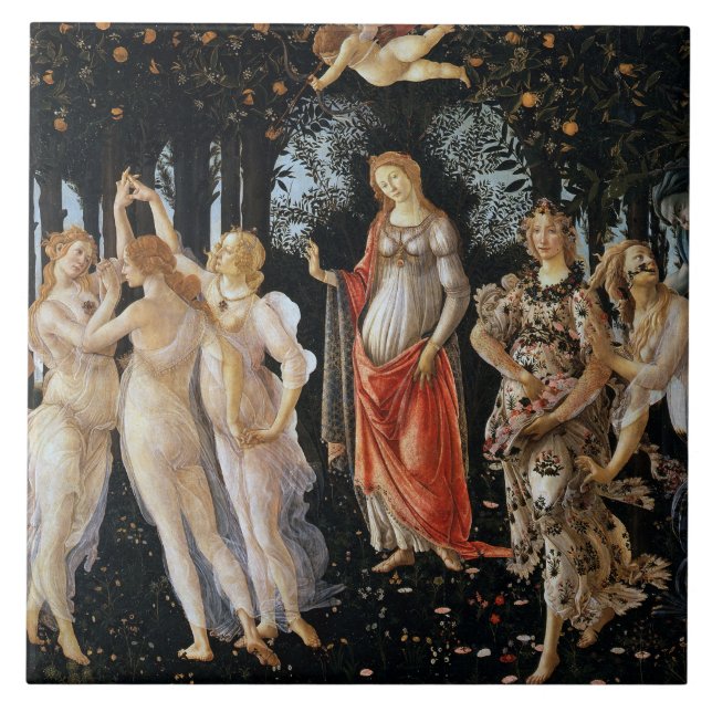 Primavera, Sandro Botticelli Ceramic Tile (Front)