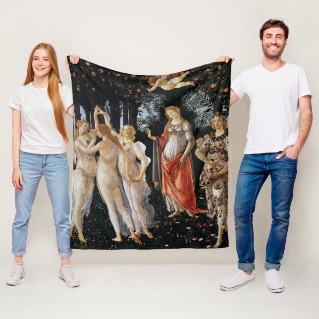 Primavera, Sandro Botticelli Fleece Blanket (In Situ)
