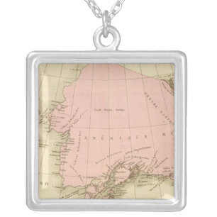 Prime meridians Washington and Paris Silver Plated Necklace