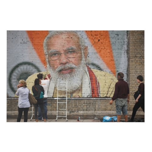 Prime Minister Narendra Modi Image Wall Faux Canvas Print