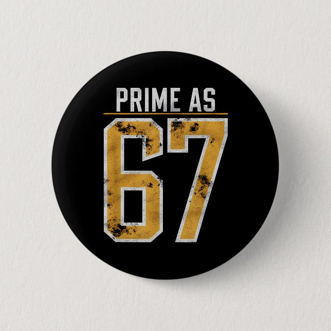 Prime Number As 67  Button (Front)