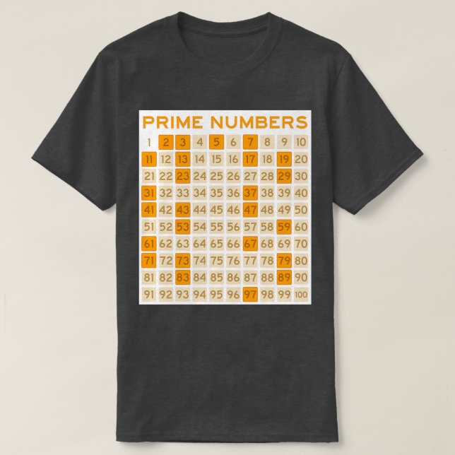 prime numbers T-Shirt (Design Front)