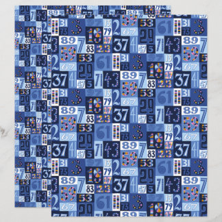 Prime Numbers to 100 Colorful Scrapbook Paper