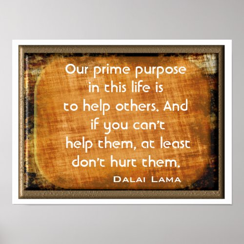 Prime Purpose _ Art Print Dalai Lama quote
