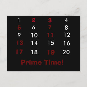 Prime Time Maths Postcard